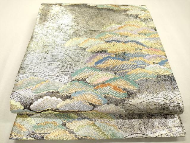 平和屋着物▼六通柄袋帯　加賀Be装　松文　金銀糸　引箔　正絹　逸品　DABF2523fe