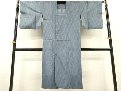 平和屋着物▽道行コート　スリーシーズン　春夏秋　塵除け　霞文　ロング丈　正絹　逸品　未使用　DABF2554fe