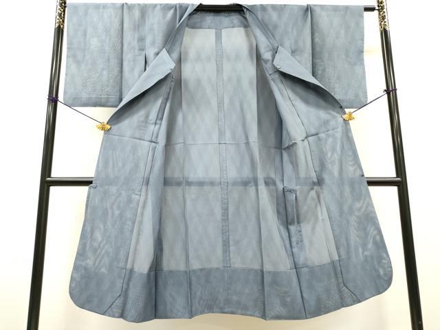 平和屋着物▽道行コート　スリーシーズン　春夏秋　塵除け　霞文　ロング丈　正絹　逸品　未使用　DABF2554fe