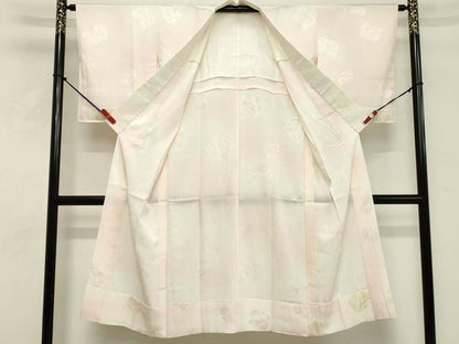平和屋着物■長襦袢　無双仕立て　糸巻花文　暈し染め　正絹　逸品　DABF9658cd