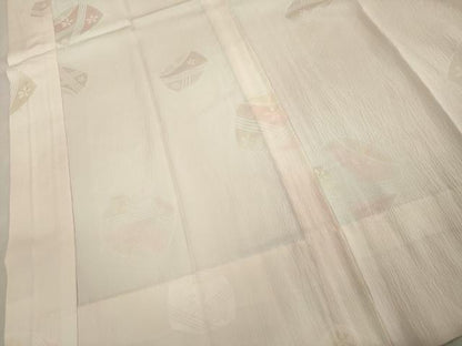 平和屋着物■長襦袢　無双仕立て　糸巻花文　暈し染め　正絹　逸品　DABF9658cd