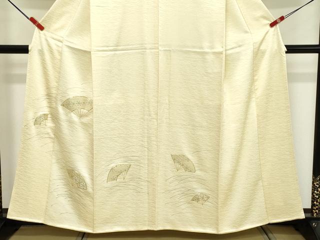 平和屋着物■訪問着　駒刺繍　扇面花文　金彩　正絹　逸品　DABF9682cd