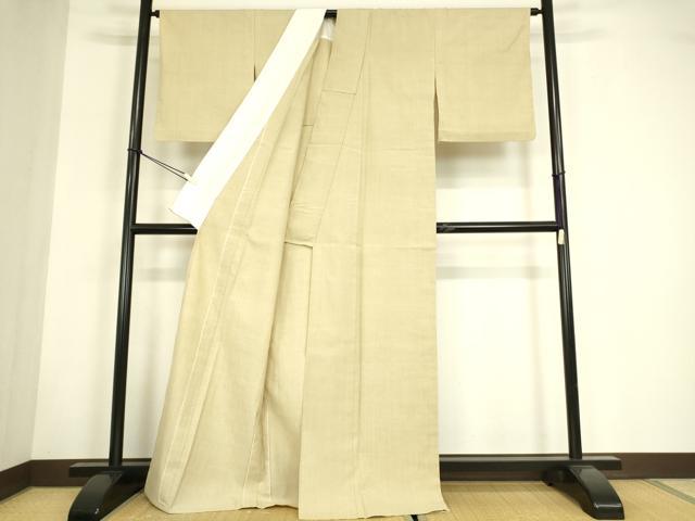 平和屋着物▽結城紬　単衣　蒸栗色　正絹　逸品　DABG0039az