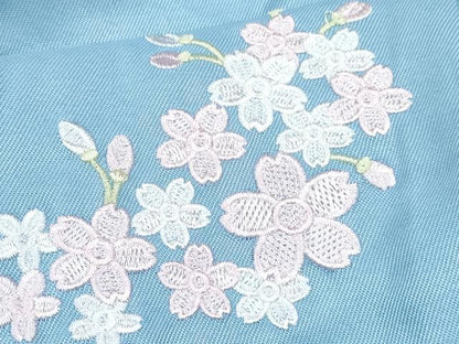 平和屋着物[]卒業式　女の子　子供　行灯袴　刺繍　桜　洗える着物　DABE7295ma