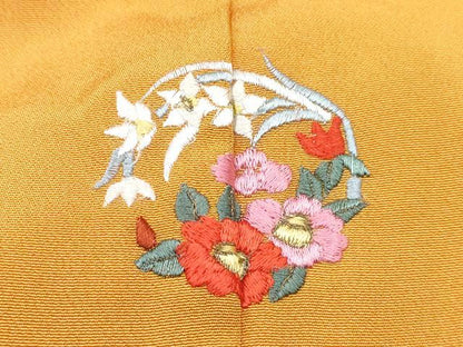 平和屋着物∵女の子　十三参り　子供　祝着　友禅　作家物　草花文　暈し染め　逸品　DABE7307ma