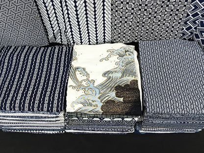 平和屋着物■男性 浴衣 まとめて 45点 立波 和柄 レトロ柄 金彩 など 着用可能多数 未使用品あり mmm1043