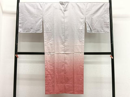 平和屋着物∞西陣　道行コート　雨コート　単衣　霞文　ロング丈　反端付き　正絹　逸品　未使用　CABG3916ua