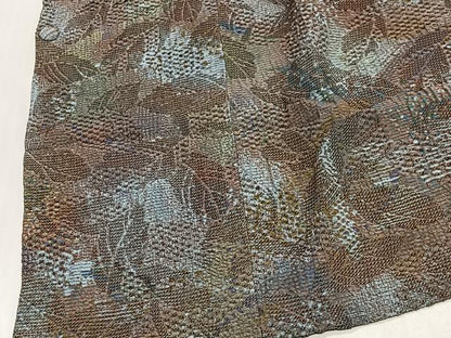 平和屋着物∞道行コート　枝葉文　暈し染め　正絹　逸品　CABG3903ua