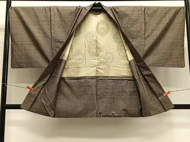 平和屋着物∞男性　羽織　本場大島紬　9マルキ　正絹　逸品　CABG3901ua