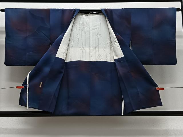 平和屋着物∞道行コート　作家物　霞文　暈し染め　正絹　逸品　CABG3902ua
