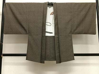 平和屋着物∞男性　羽織　紬地　100亀甲　総詰め　正絹　逸品　CABG3900ua