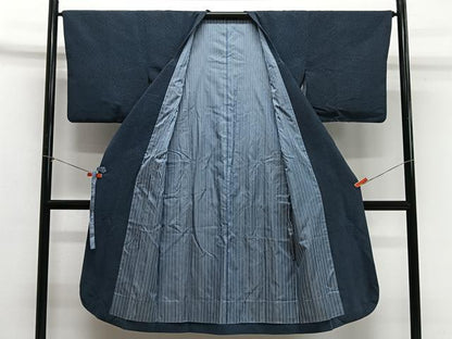平和屋着物∞道行コート　輪奈織　霞文　ロング丈　正絹　逸品　CABG3943ua