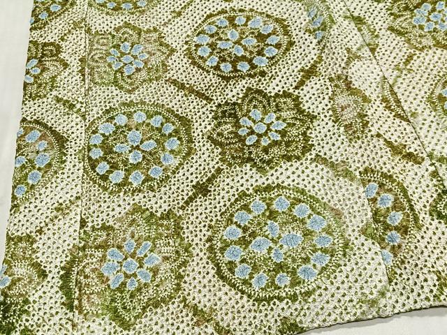 平和屋着物∞羽織　総絞り　蜀江花文　正絹　逸品　CABG3963ua