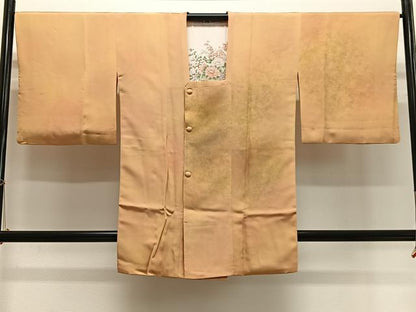 平和屋着物∞人間国宝　福田喜三郎　道行コート　陶器花文　暈し染め　金銀彩　正絹　逸品　CABG3939ua