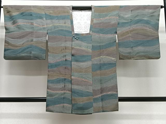 平和屋着物∞道行コート　霞文　正絹　逸品　CABG3929ua