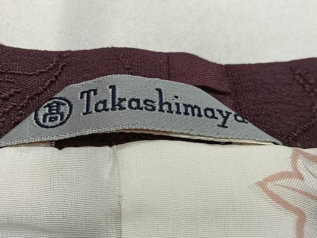 平和屋着物∞道行コート　花唐草地紋　高島屋扱い　正絹　逸品　CABG3944ua