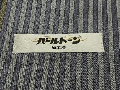 平和屋着物∞道中着　縞　ロング丈　正絹　逸品　CABG3930ua