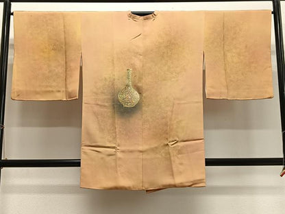 平和屋着物∞人間国宝　福田喜三郎　道行コート　陶器花文　暈し染め　金銀彩　正絹　逸品　CABG3939ua