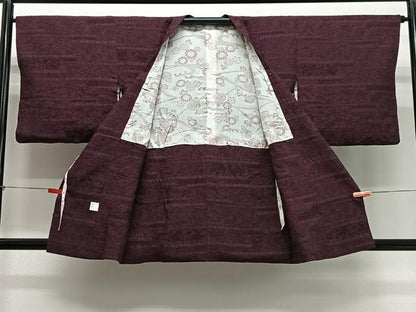 平和屋着物∞道行コート　花唐草地紋　高島屋扱い　正絹　逸品　CABG3944ua
