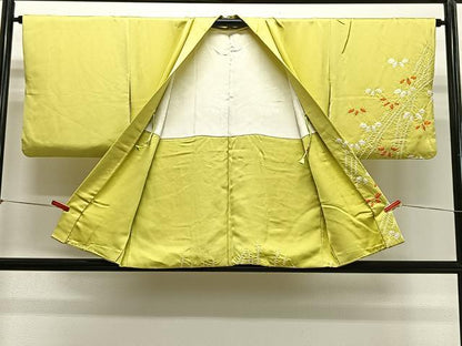 平和屋着物∞羽織　総絞り　笹竹文　正絹　逸品　CABG3936ua