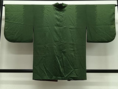 平和屋着物∞道中着　リバーシブル　老竹色　葡萄茶色　正絹　逸品　CABG3921ua