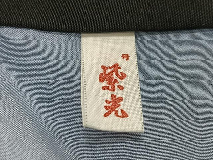 平和屋着物∞男性　長羽織　黒紋付　正絹　逸品　CABG3958ua