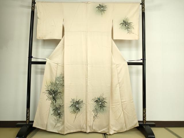 平和屋着物■訪問着 手描き 枝葉文 正絹 逸品 DABF8713sf