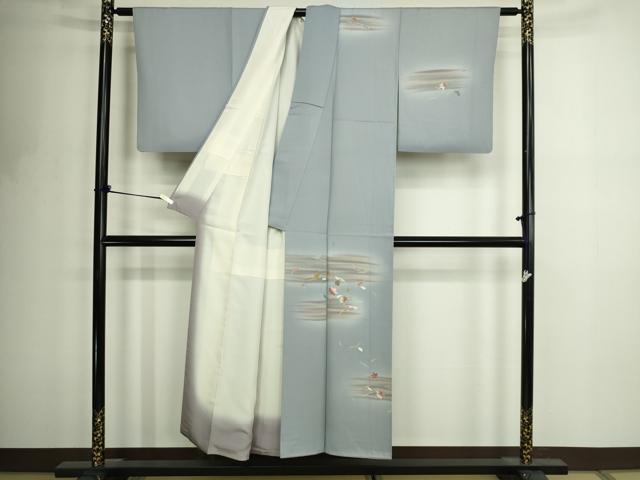 平和屋着物■訪問着 友禅 舞葉文 暈し染め 正絹 逸品 DABF8732sf