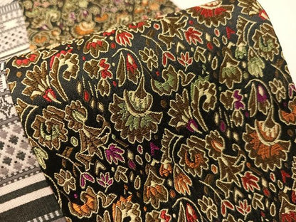 平和屋着物●全通柄袋帯　切嵌　更紗吉祥間道　日本製　正絹　逸品　未使用　CABG7929vp