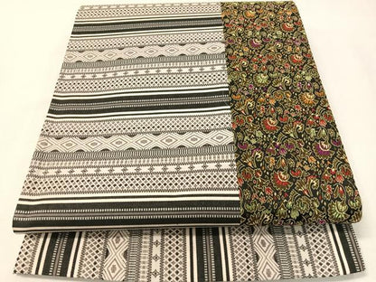 平和屋着物●全通柄袋帯　切嵌　更紗吉祥間道　日本製　正絹　逸品　未使用　CABG7929vp