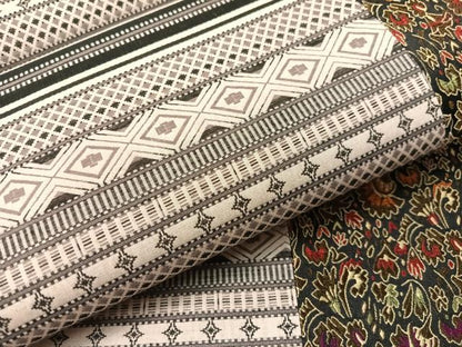 平和屋着物●全通柄袋帯　切嵌　更紗吉祥間道　日本製　正絹　逸品　未使用　CABG7929vp