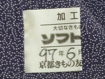 平和屋着物■江戸小紋　文字小紋柄　京都きもの友禅扱い　無病息災　正絹　逸品　未使用　DABF9717cd