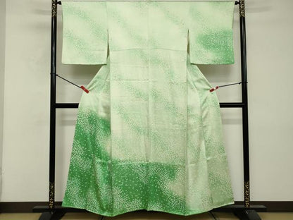 平和屋着物■訪問着　舞葉文　暈し染め　正絹　逸品　DABF9720cd