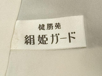 平和屋着物■上質な小紋　絞り　よろけ縞　黒地　健勝苑扱い　正絹　逸品　未使用　DABF9698cd