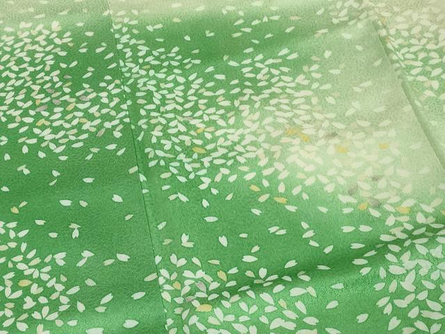 平和屋着物■訪問着　舞葉文　暈し染め　正絹　逸品　DABF9720cd
