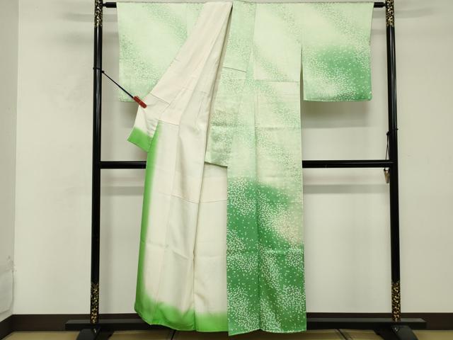 平和屋着物■訪問着　舞葉文　暈し染め　正絹　逸品　DABF9720cd