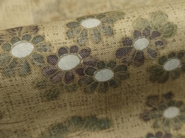 平和屋着物■訪問着　本場大島紬　色紙重ね花文　金彩　正絹　逸品　未使用　DABF9725cd