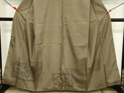 平和屋着物■訪問着　本場大島紬　色紙重ね花文　金彩　正絹　逸品　未使用　DABF9725cd
