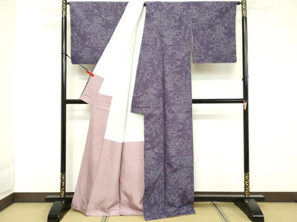 平和屋着物■上質な紬　100亀甲　流水花文　正絹　逸品　未使用　DABF9726cd