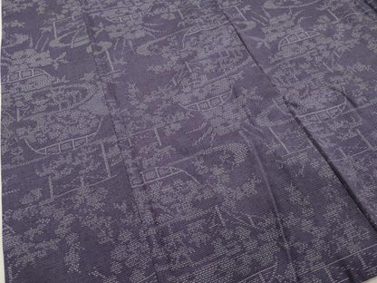 平和屋着物■上質な紬　100亀甲　流水花文　正絹　逸品　未使用　DABF9726cd