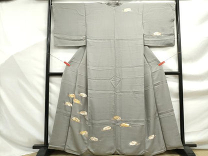 平和屋着物■訪問着　駒刺繍　花文箱文　金彩　正絹　逸品　DABF9184qa