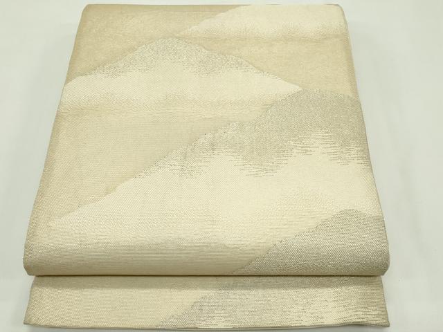 平和屋着物＊夏物 六通柄袋帯 遠山文 金糸 正絹 逸品 CABG7465rv