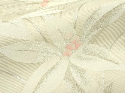 平和屋着物＊夏物 六通柄袋帯 草花文 金銀糸 正絹 逸品 CABG7461rv