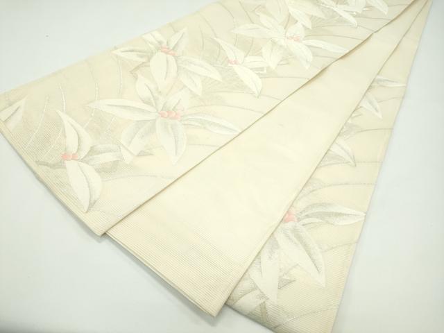 平和屋着物＊夏物 六通柄袋帯 草花文 金銀糸 正絹 逸品 CABG7461rv