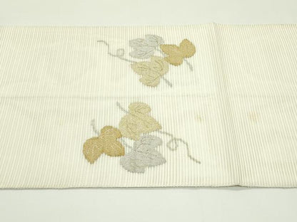 平和屋着物＊夏物 太鼓柄袋帯 絽綴れ 蔦の葉文 金銀糸 正絹 逸品 CABG7466rv