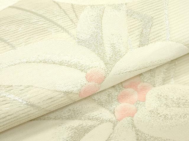 平和屋着物＊夏物 六通柄袋帯 草花文 金銀糸 正絹 逸品 CABG7461rv