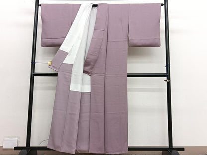 平和屋着物■上質な色無地　紋意匠　鴇浅葱色　正絹　逸品　BAAX2687hv