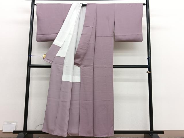 平和屋着物■上質な色無地　紋意匠　鴇浅葱色　正絹　逸品　BAAX2687hv
