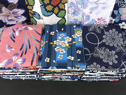 平和屋着物■浴衣 まとめて 45点 蝶 向日葵 花柄 型染め 暈し染め 金彩 など 着用可能多数 未使用品あり mmm1050