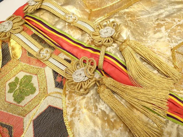 平和屋本店●色打掛　お引きずり　和装　婚礼　結婚式　花嫁　神社挙式　駒刺繍　扇吉祥文　金銀彩　十二単風　逸品　DABF5818du